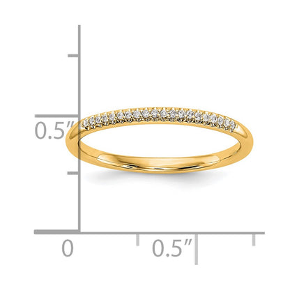 14K Yellow Gold Real Diamond Band