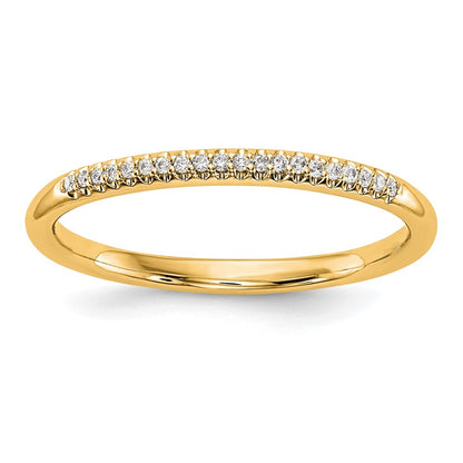 14K Yellow Gold Real Diamond Band
