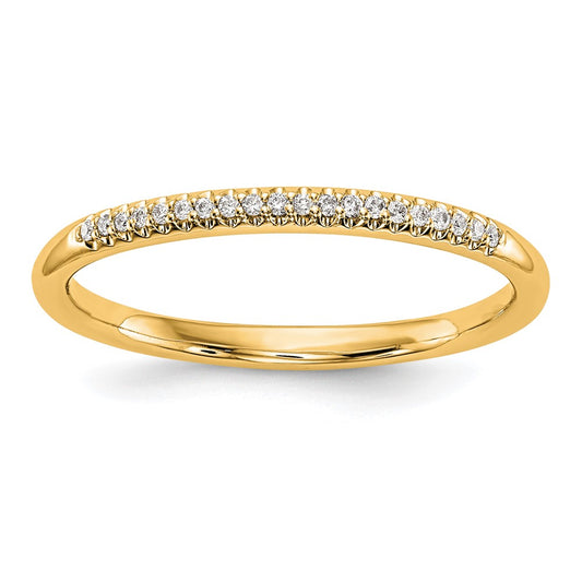 14K Yellow Gold Real Diamond Band