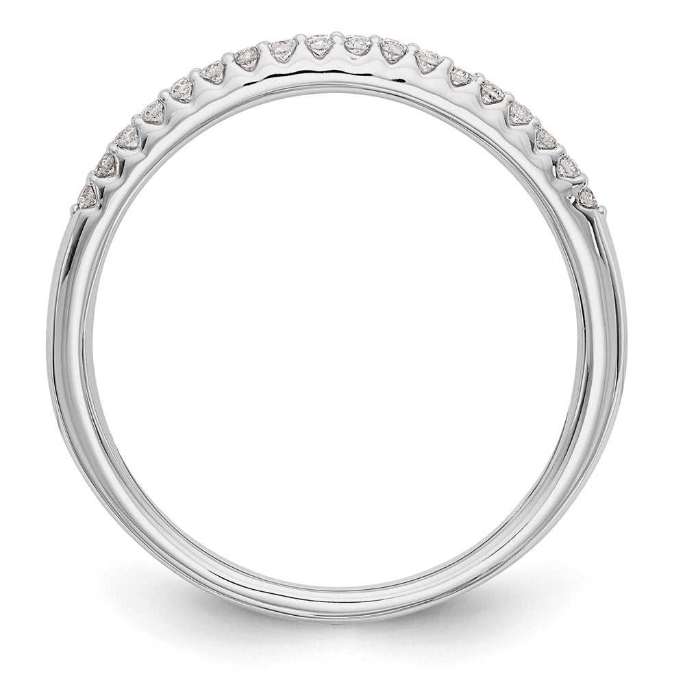 14K White Gold Real Diamond Band