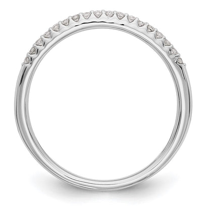 14K White Gold Real Diamond Band