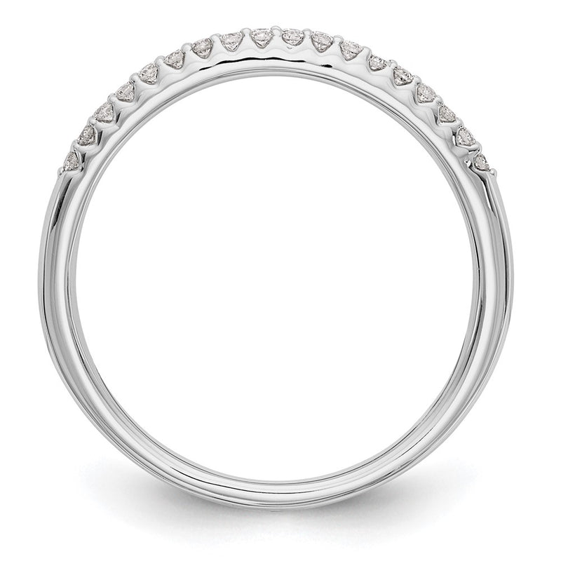 14K White Gold Real Diamond Band