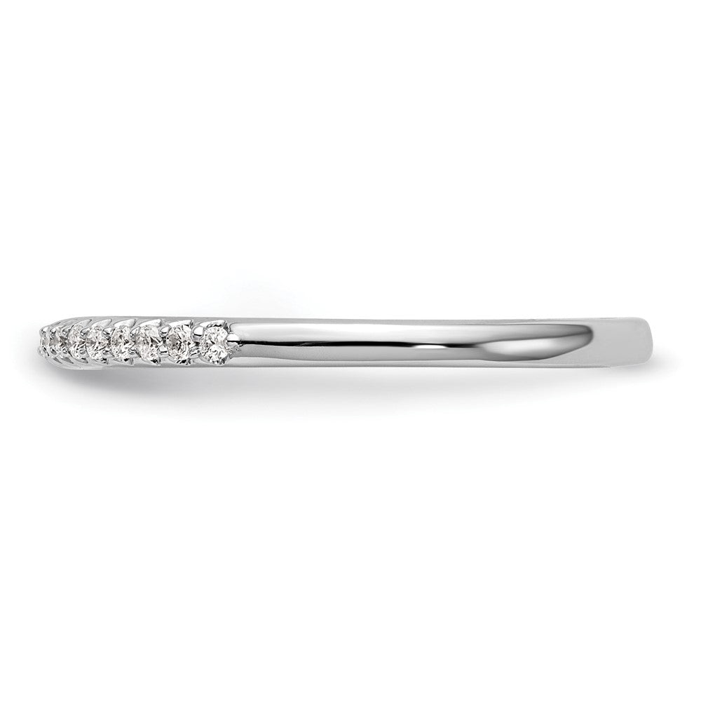 14K White Gold Real Diamond Band
