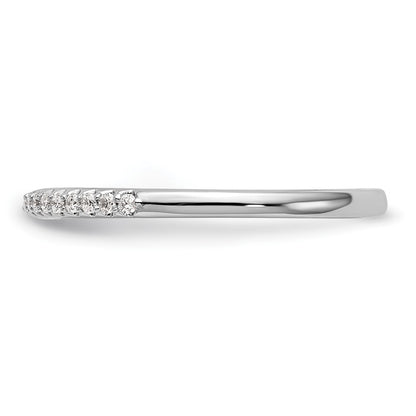 14K White Gold Real Diamond Band