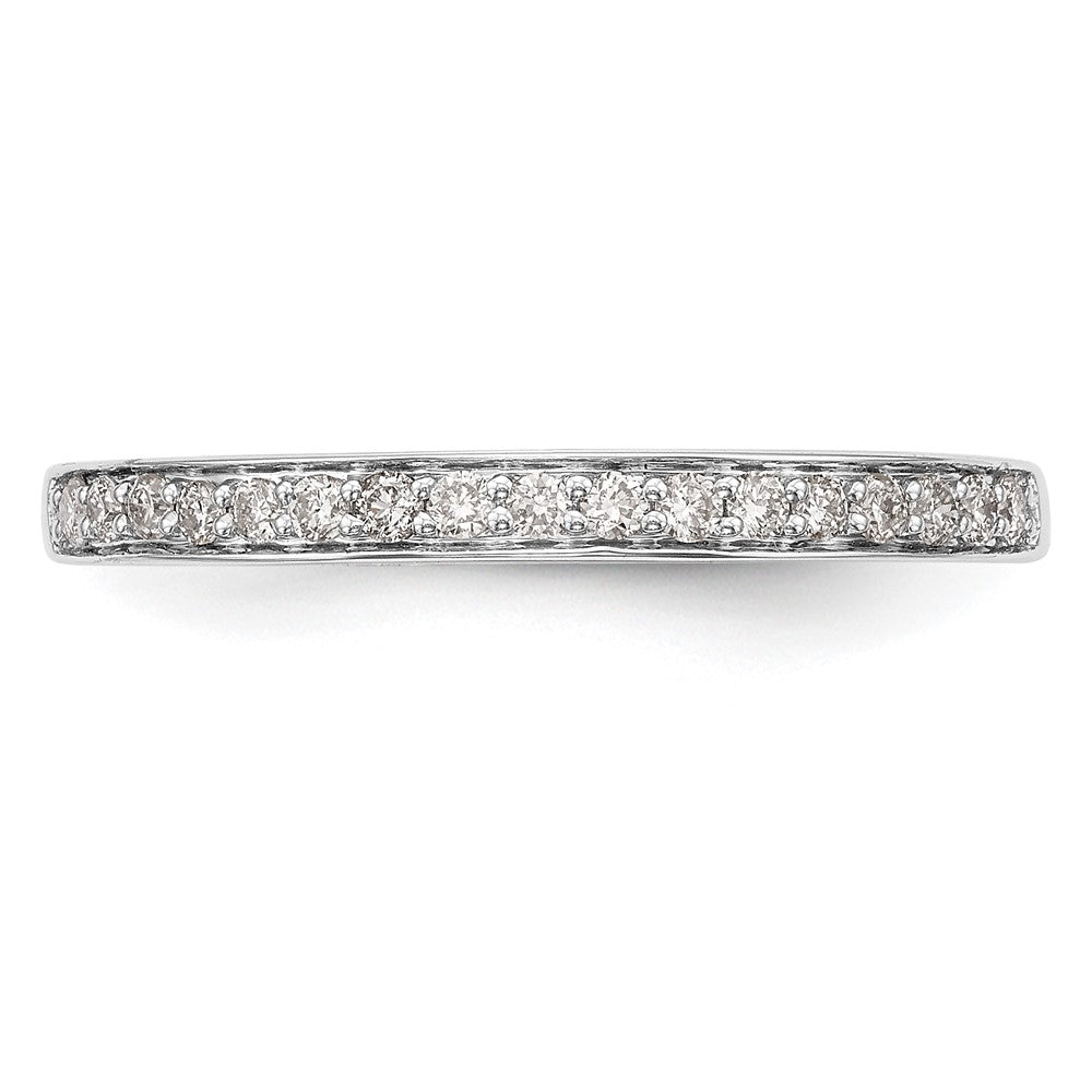 14K White Gold Real Diamond Band