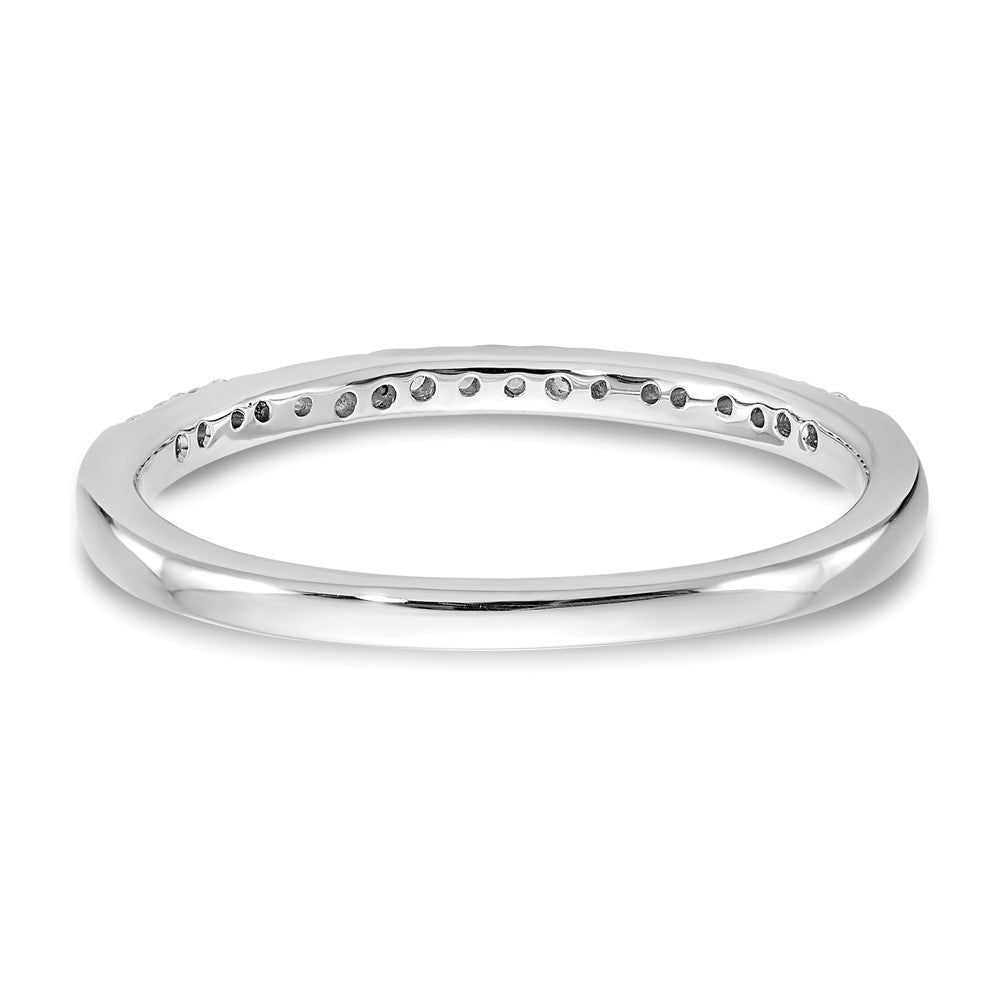 14K White Gold Real Diamond Band