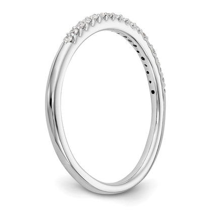 14K White Gold Real Diamond Band