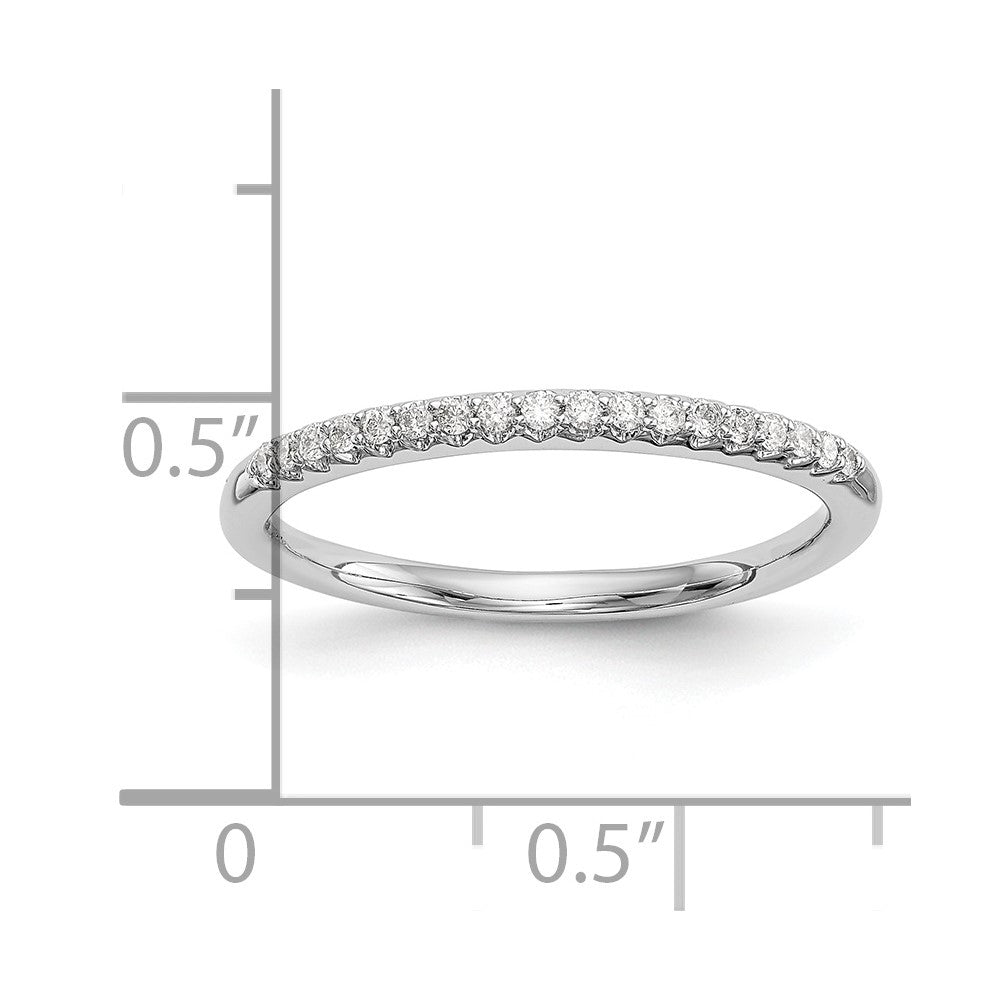 14K White Gold Real Diamond Band