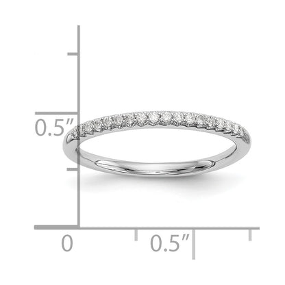 14K White Gold Real Diamond Band