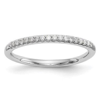 14K White Gold Real Diamond Band