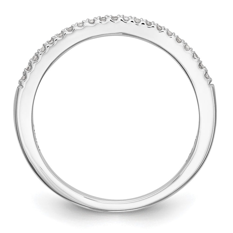 14K White Gold Real Diamond Band