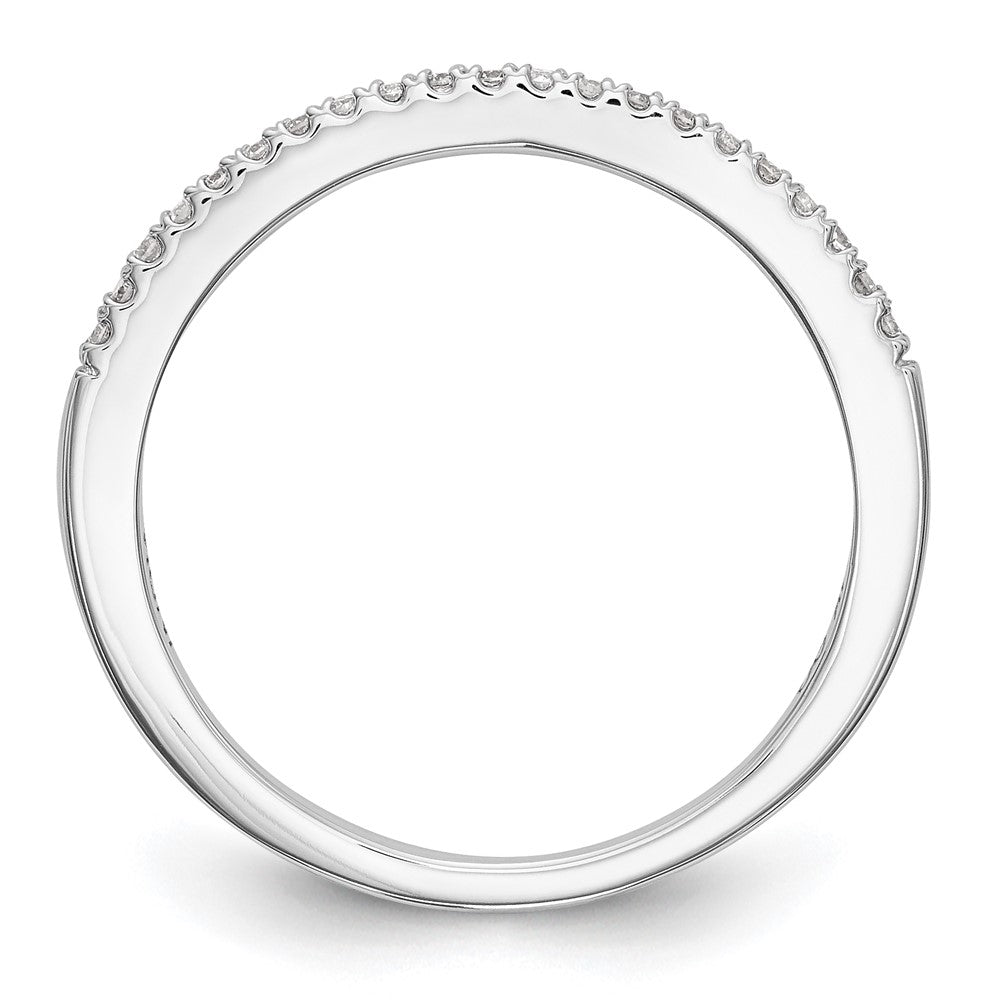 0.16ct. CZ Solid Real 14K White Gold Wedding Band Ring
