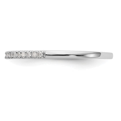 0.16ct. CZ Solid Real 14K White Gold Wedding Band Ring