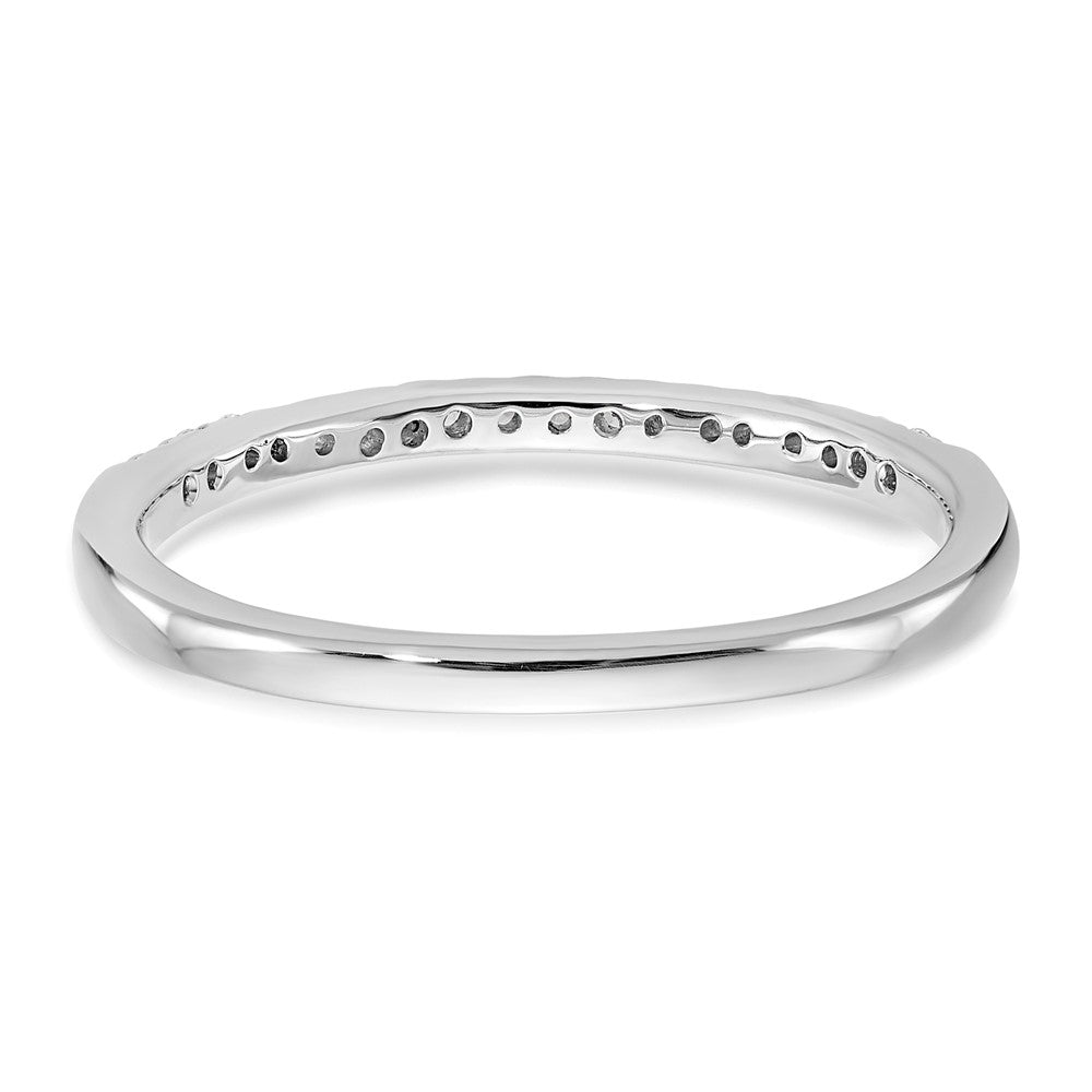 0.16ct. CZ Solid Real 14K White Gold Wedding Band Ring