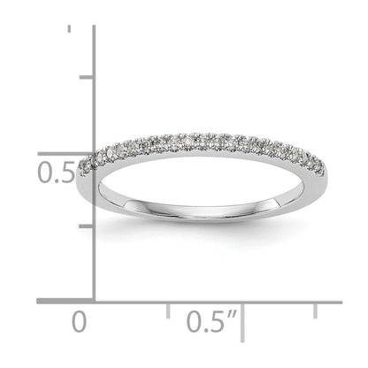 0.16ct. CZ Solid Real 14K White Gold Wedding Band Ring