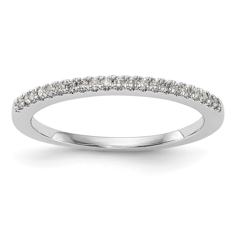 0.16ct. CZ Solid Real 14K White Gold Wedding Band Ring