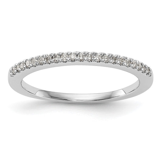 0.16ct. CZ Solid Real 14K White Gold Wedding Band Ring