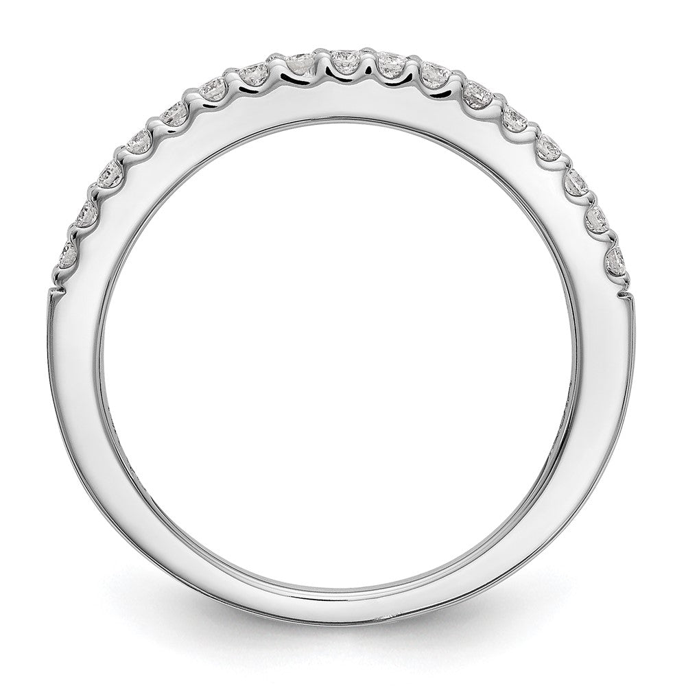 0.34ct. CZ Solid Real 14K White Gold Wedding Band Ring