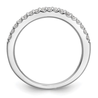 0.34ct. CZ Solid Real 14K White Gold Wedding Band Ring