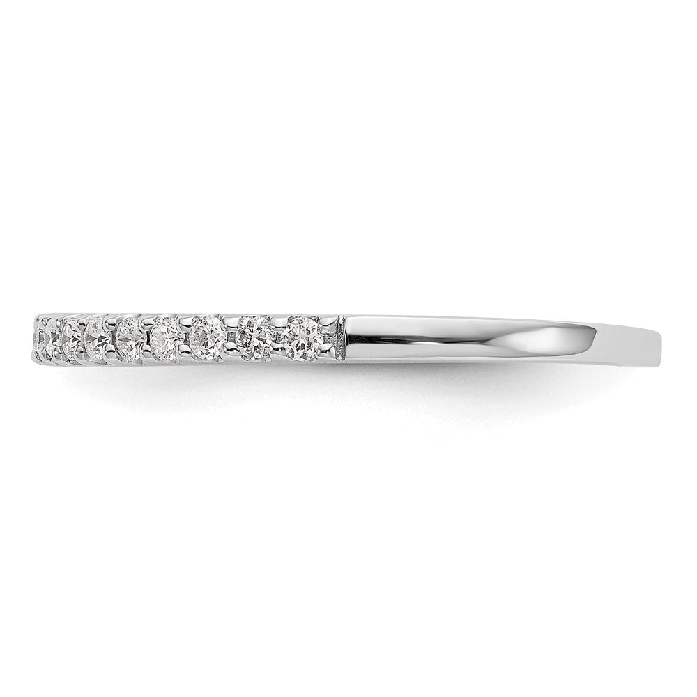 0.34ct. CZ Solid Real 14K White Gold Wedding Band Ring