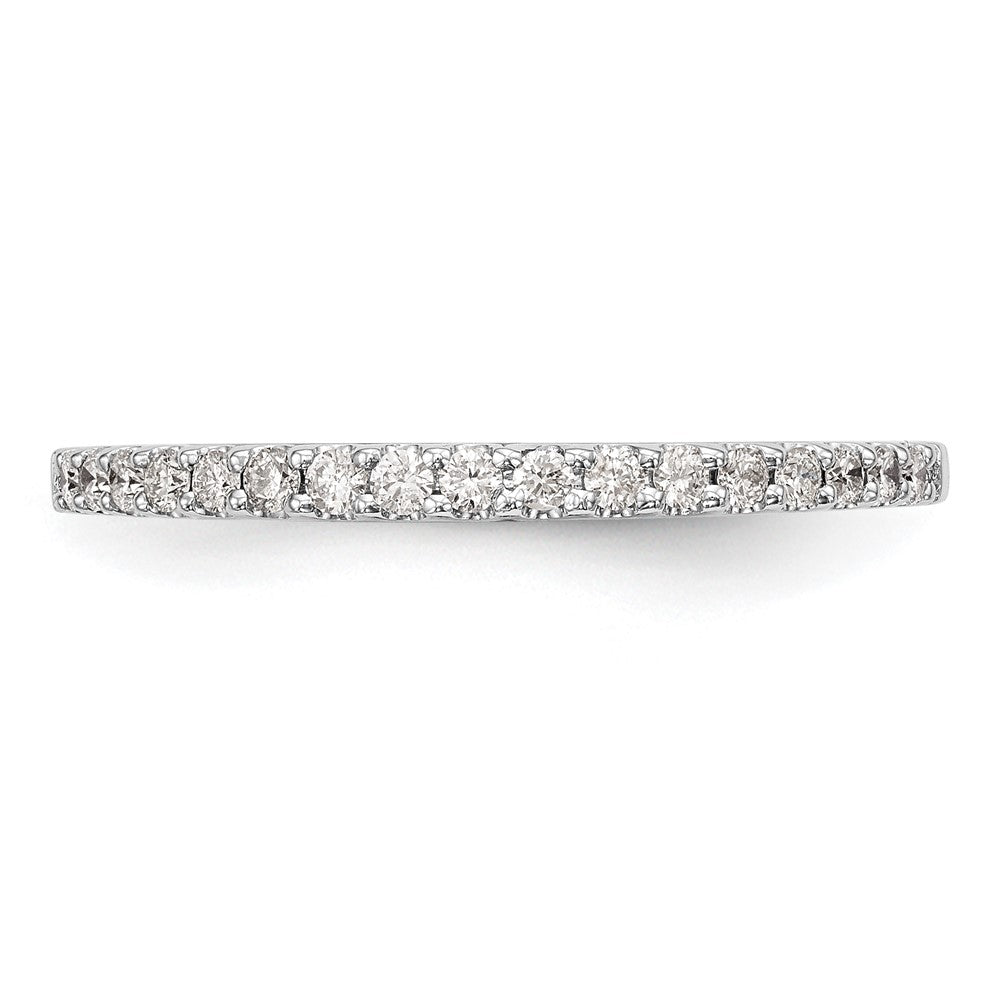 0.34ct. CZ Solid Real 14K White Gold Wedding Band Ring