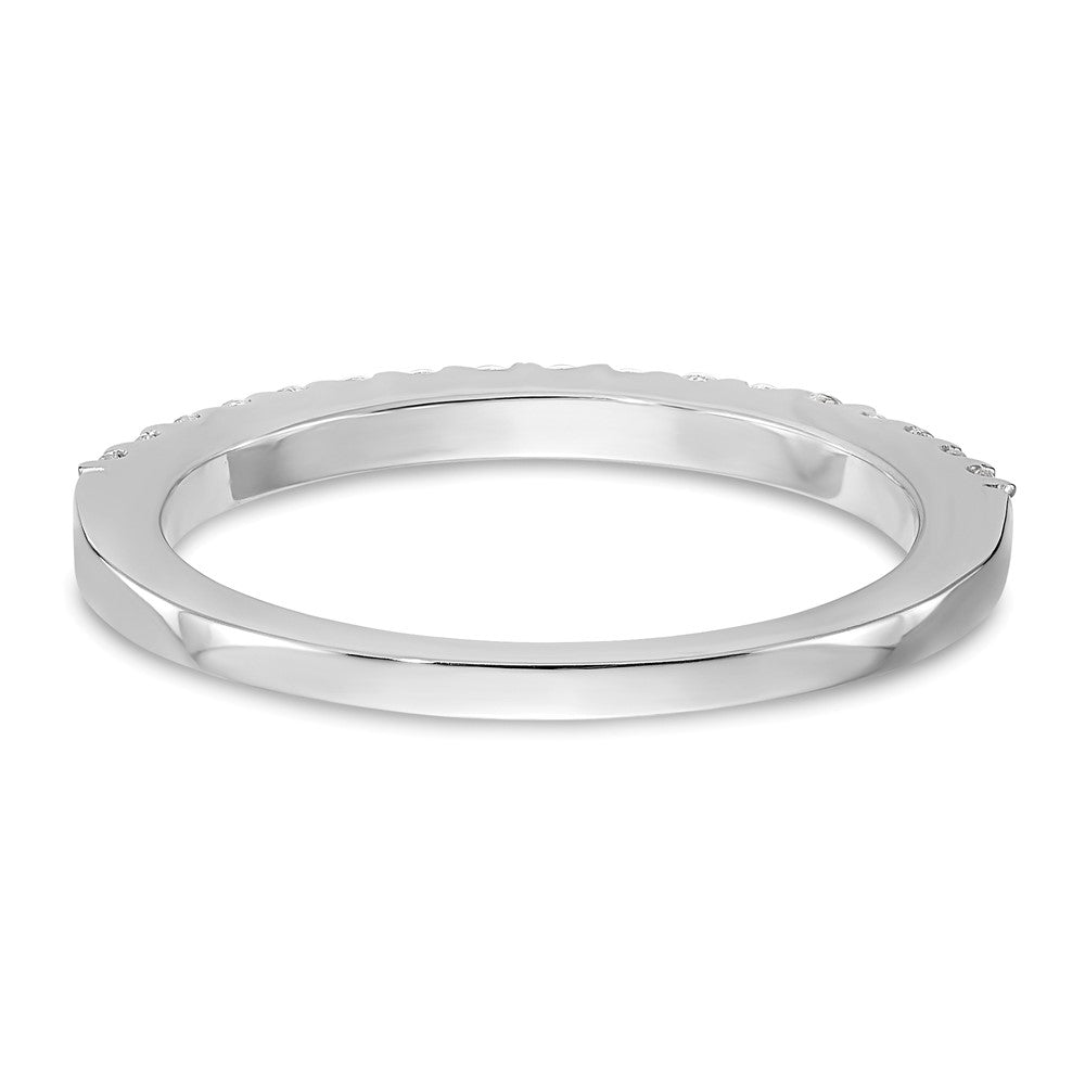 0.34ct. CZ Solid Real 14K White Gold Wedding Band Ring