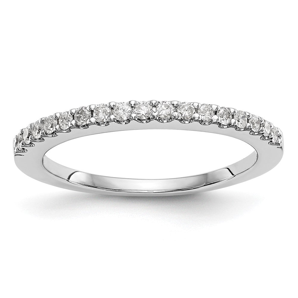 0.34ct. CZ Solid Real 14K White Gold Wedding Band Ring