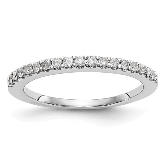 0.34ct. CZ Solid Real 14K White Gold Wedding Band Ring