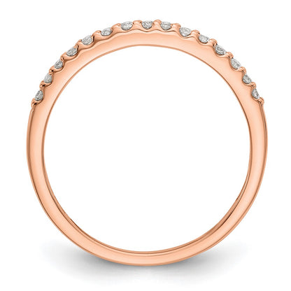 14K Rose Gold Real Diamond Band