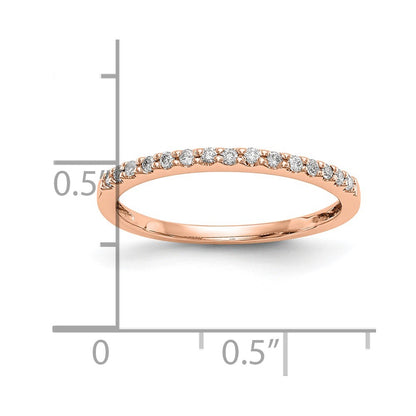 14K Rose Gold Real Diamond Band