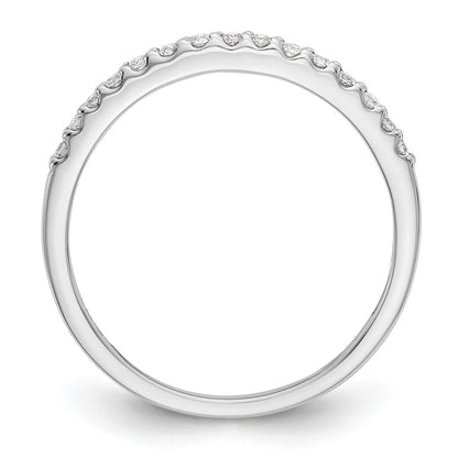 0.12ct. CZ Solid Real 14K White Gold Wedding Band Ring
