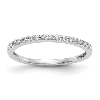 0.12ct. CZ Solid Real 14K White Gold Wedding Band Ring