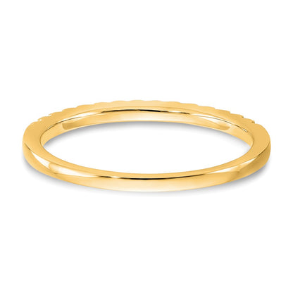 14K Yellow Gold Real Diamond Band