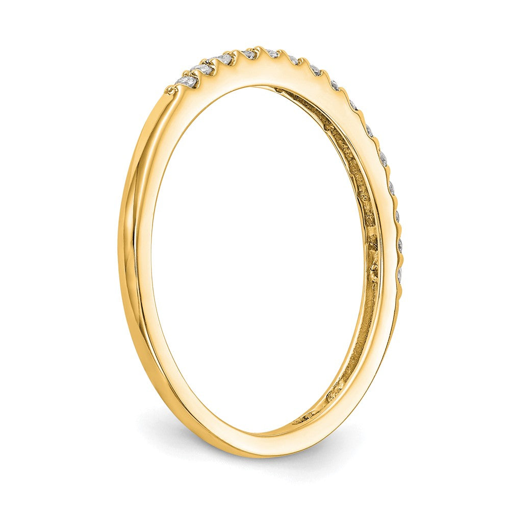 14K Yellow Gold Real Diamond Band