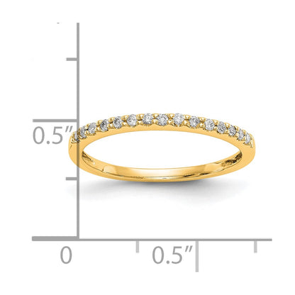 14K Yellow Gold Real Diamond Band
