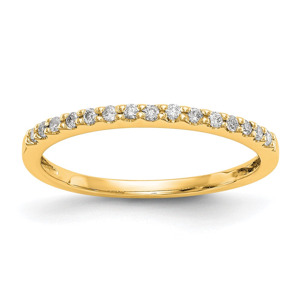 14K Yellow Gold Real Diamond Band