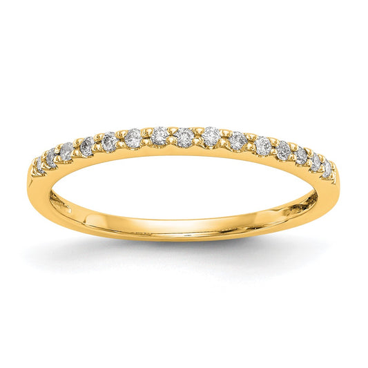 14K Yellow Gold Real Diamond Band