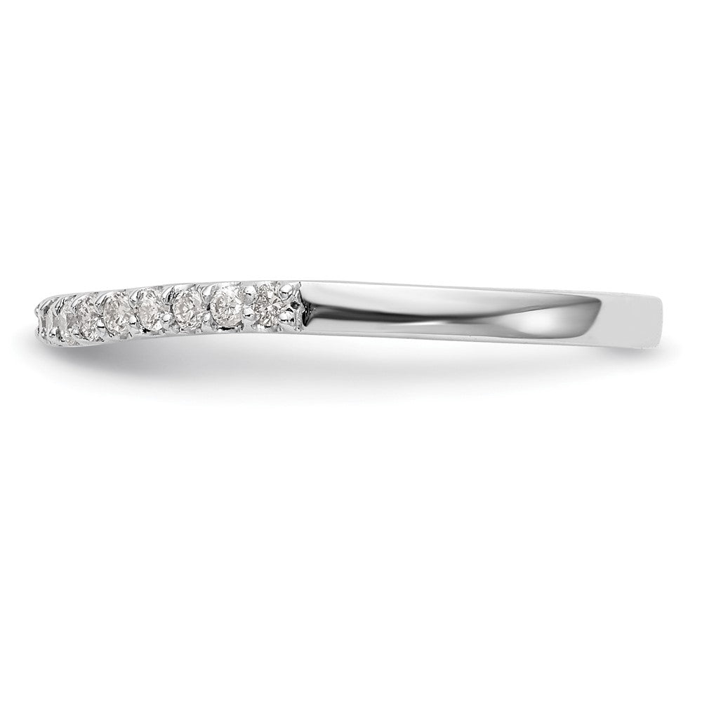 0.20ct. CZ Solid Real 14K White Gold Wedding Band Ring