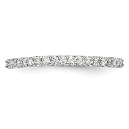 0.20ct. CZ Solid Real 14K White Gold Wedding Band Ring