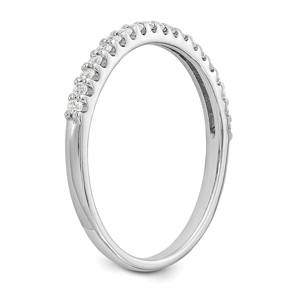 0.20ct. CZ Solid Real 14K White Gold Wedding Band Ring
