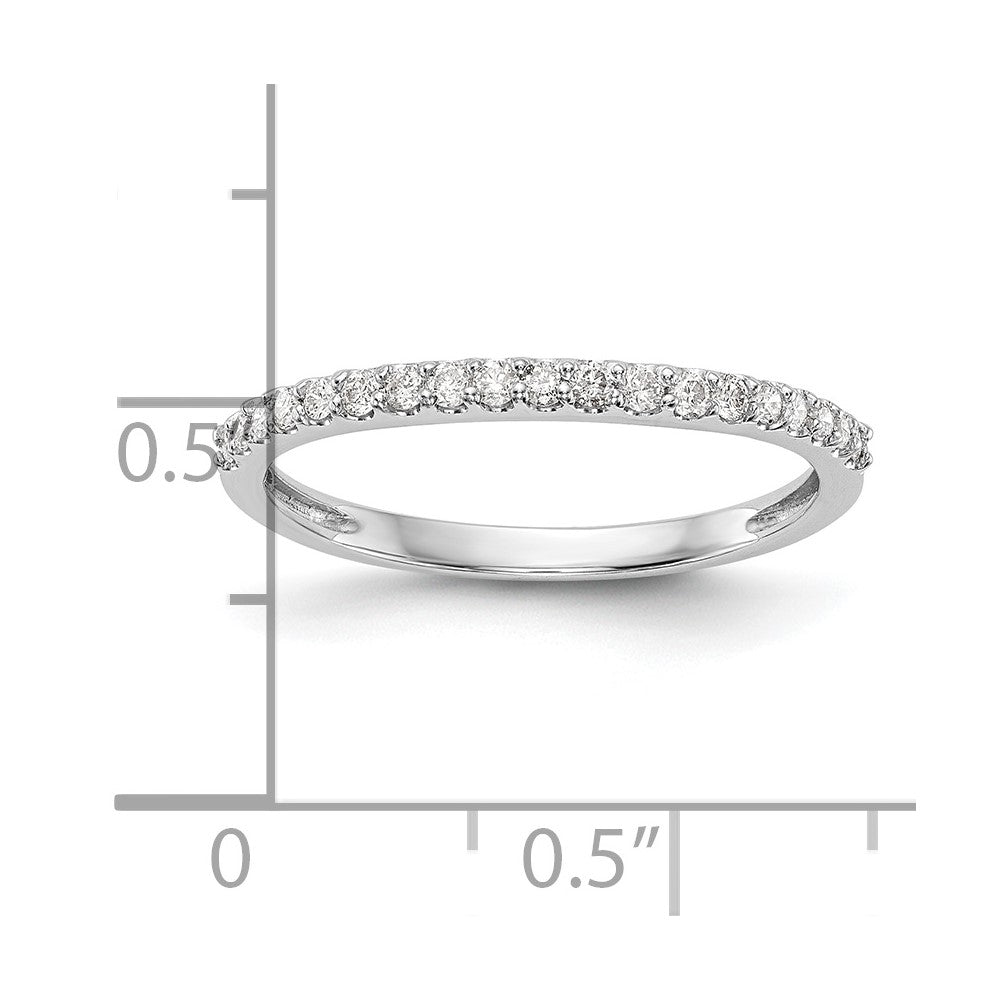 0.20ct. CZ Solid Real 14K White Gold Wedding Band Ring