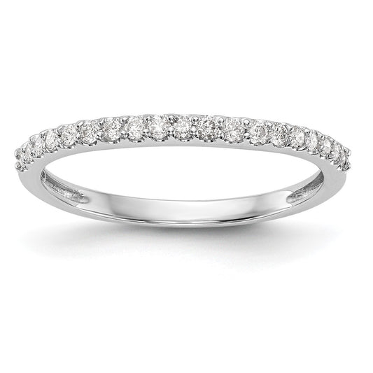 0.20ct. CZ Solid Real 14K White Gold Wedding Band Ring