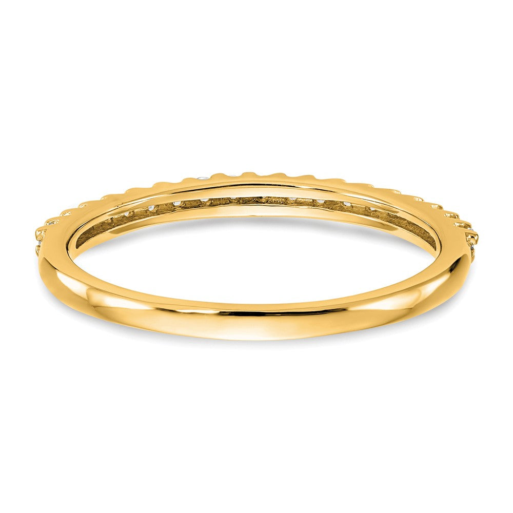 14K Yellow Gold Real Diamond Band