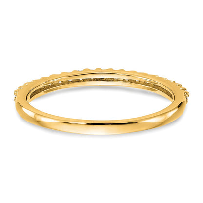 14K Yellow Gold Real Diamond Band
