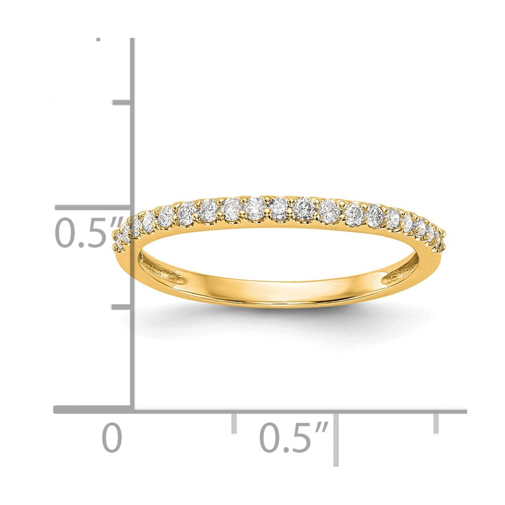 14K Yellow Gold Real Diamond Band