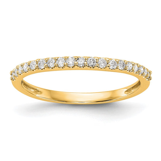 14K Yellow Gold Real Diamond Band