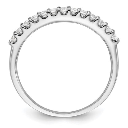 0.25ct. CZ Solid Real 14K White Gold Wedding Band Ring