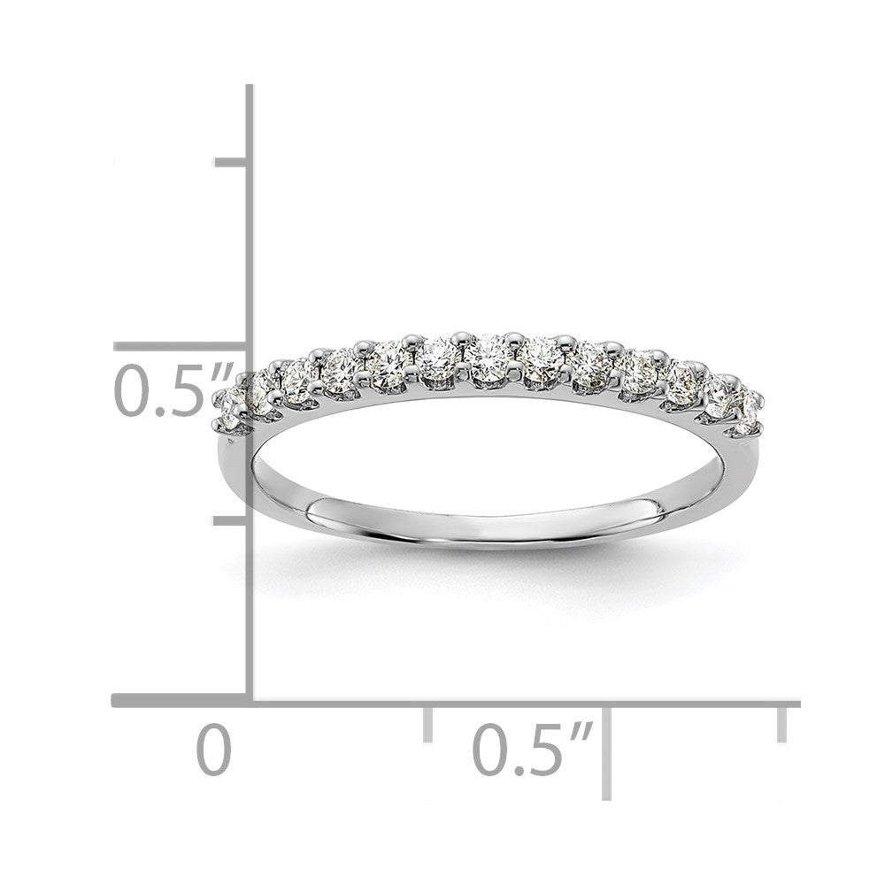 0.25ct. CZ Solid Real 14K White Gold Wedding Band Ring
