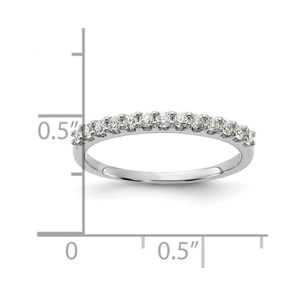 0.25ct. CZ Solid Real 14K White Gold Wedding Band Ring