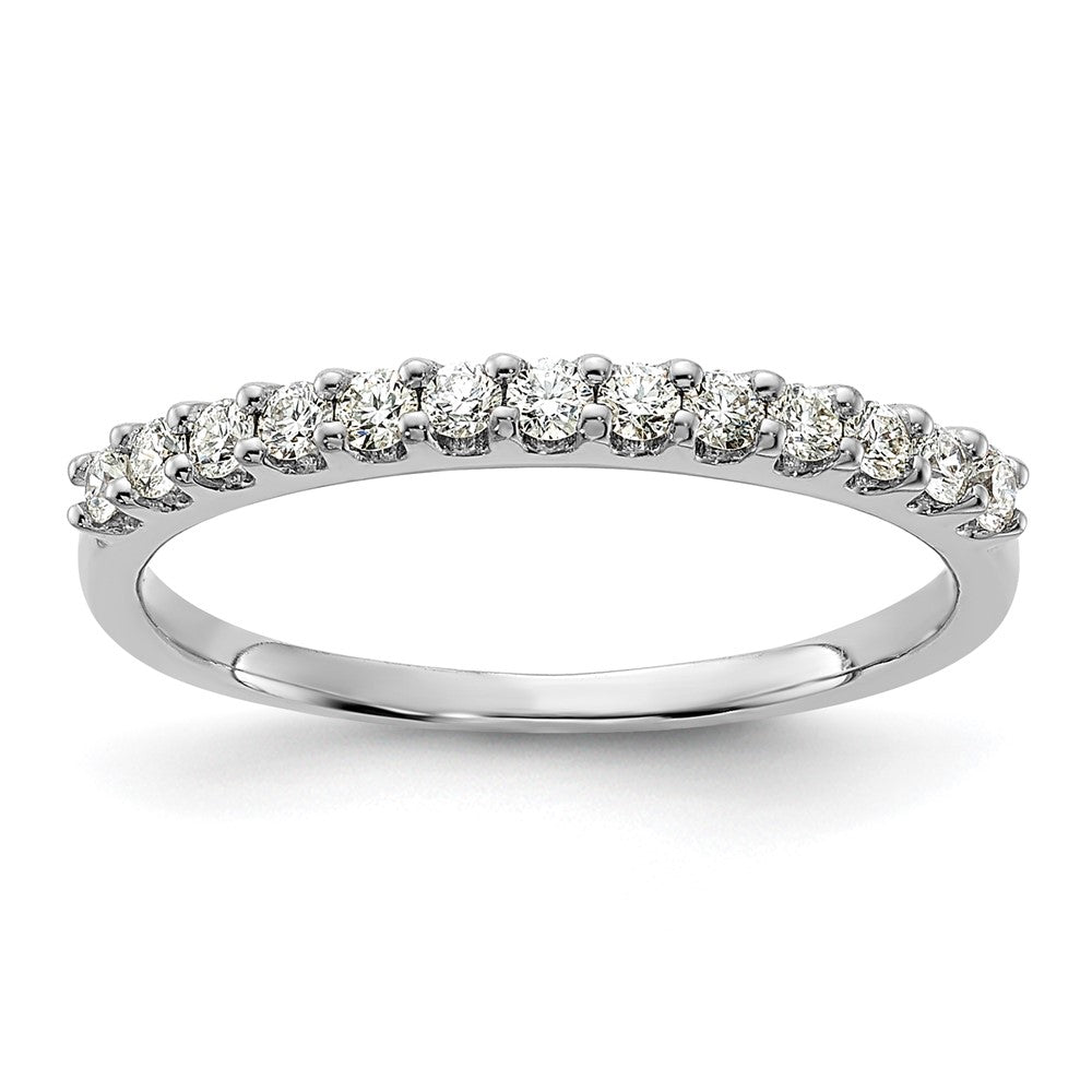0.25ct. CZ Solid Real 14K White Gold Wedding Band Ring